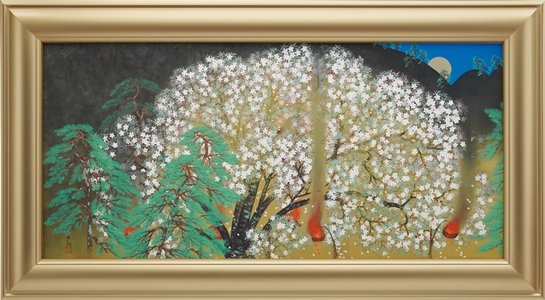 高級美術複製画 横山大観 《 夜桜（左隻）》 限定300部 -ニュース 