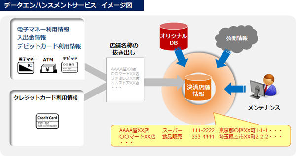 図：データエンハンスメントサービス イメージ図