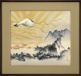 生誕150周年記念 伝統手摺り木版画 横山大観《 蓬莱山 》発売